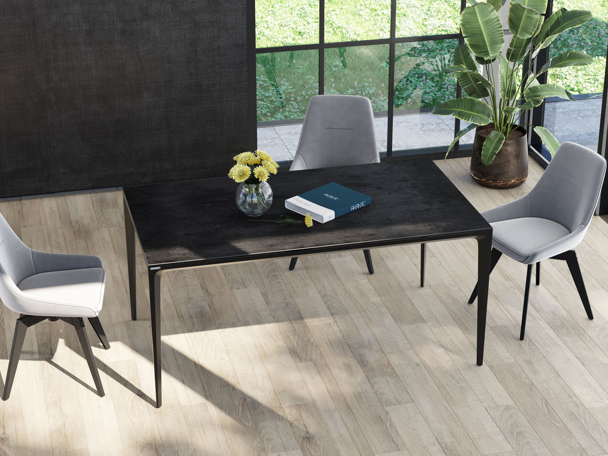 
Designer Esstisch „Valencia“ aus Keramik, verschiedene Grössen - Titan / 160 x 90 cm