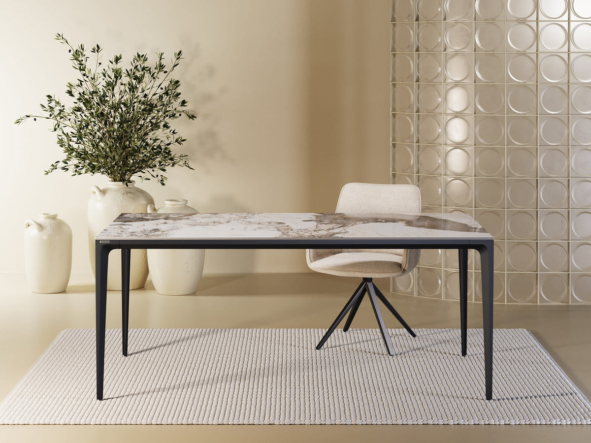 
Designer Esstisch „Valencia“ aus Keramik, verschiedene Grössen - Calcatta glänzend / 180 x 90 cm