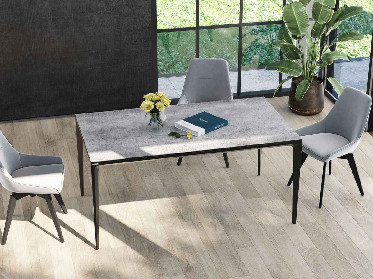 
Designer Esstisch „Valencia“ aus Keramik, verschiedene Grössen - Silver / 180 x 90 cm