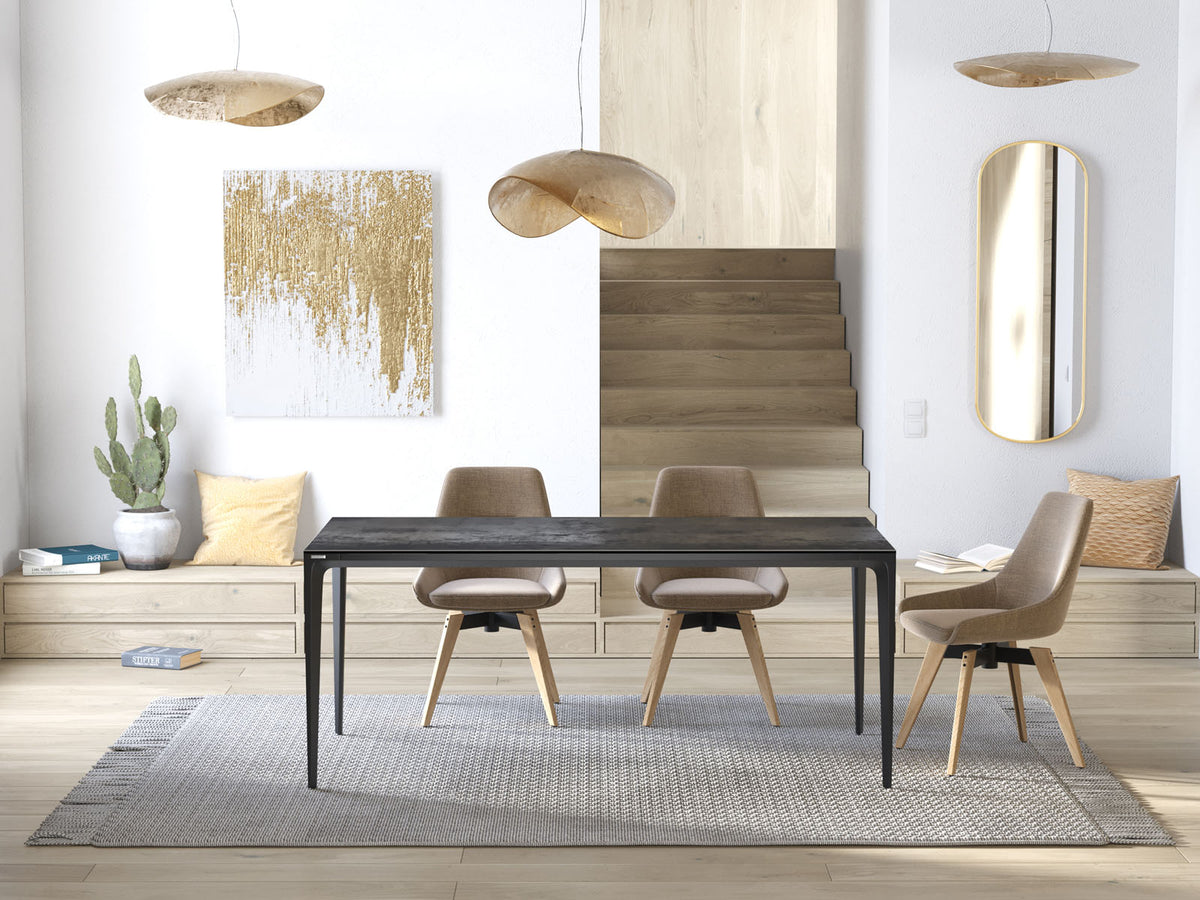 
Designer Esstisch „Valencia“ aus Keramik, verschiedene Grössen - Titan / 180 x 90 cm