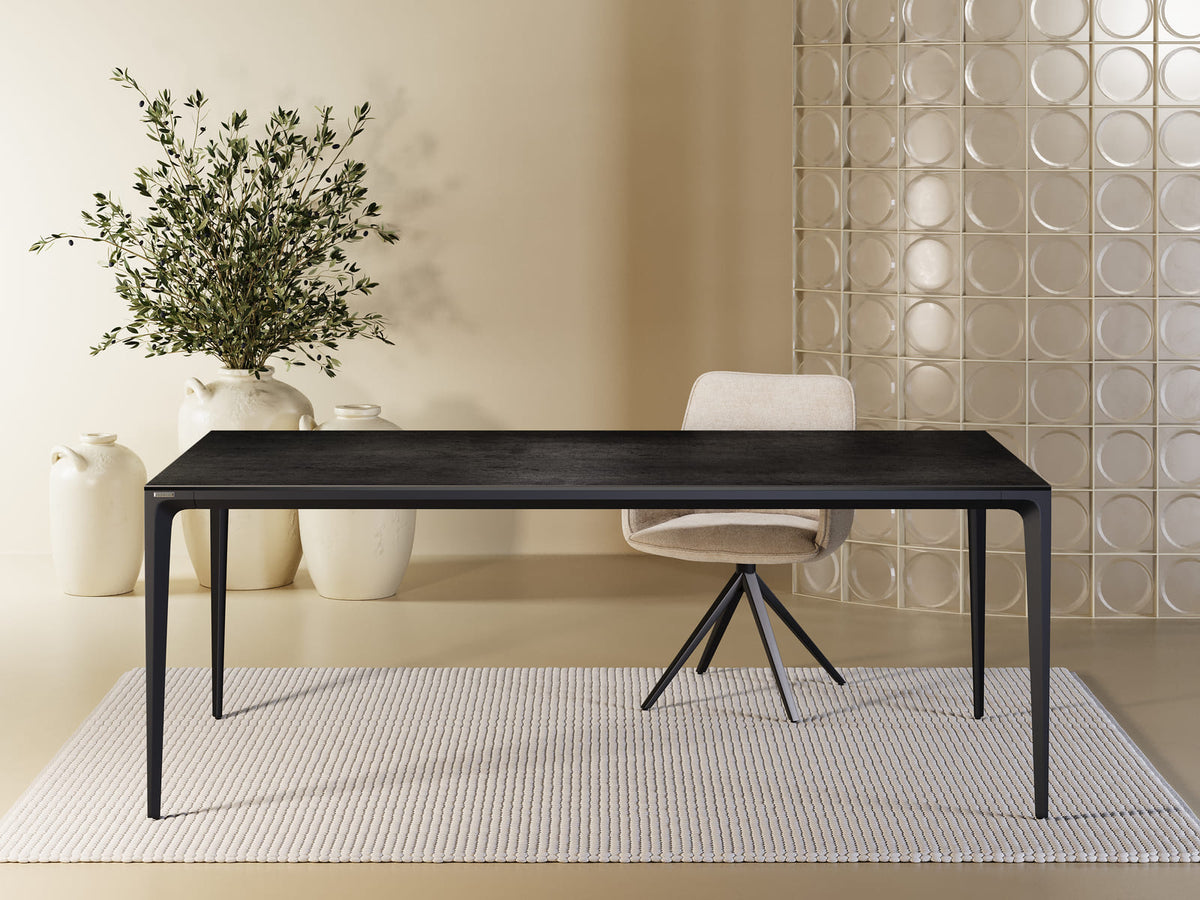 
Designer Esstisch „Valencia“ aus Keramik, verschiedene Grössen - Titan / 200 x 100 cm