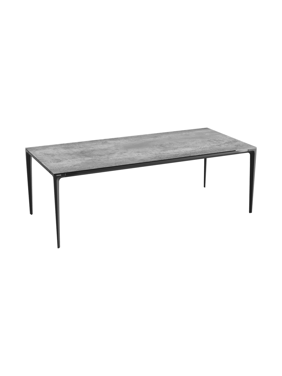 
Designer Esstisch „Valencia“ aus Keramik, verschiedene Grössen - Marmoroptik Weiss matt / 160 x 90 cm