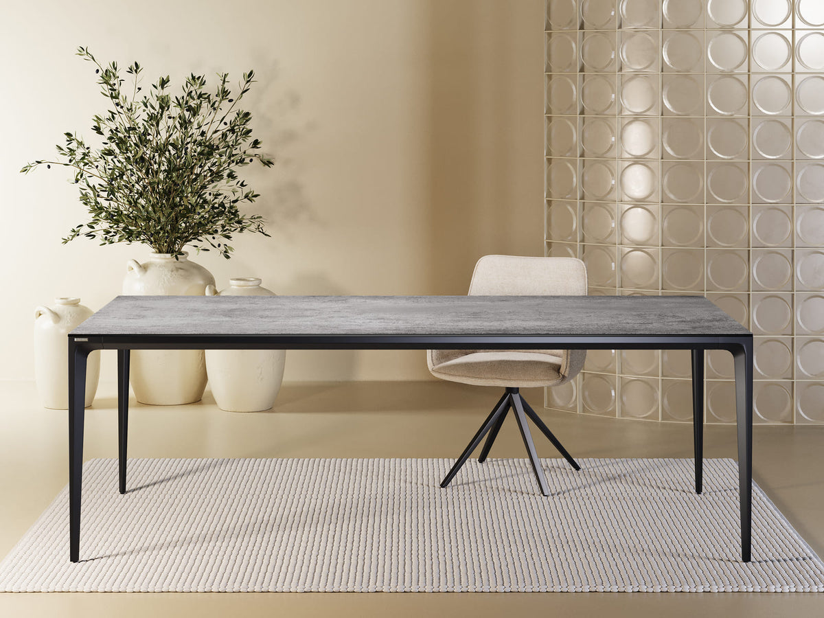 
Designer Esstisch „Valencia“ aus Keramik, verschiedene Grössen - Silver / 220 x 100 cm