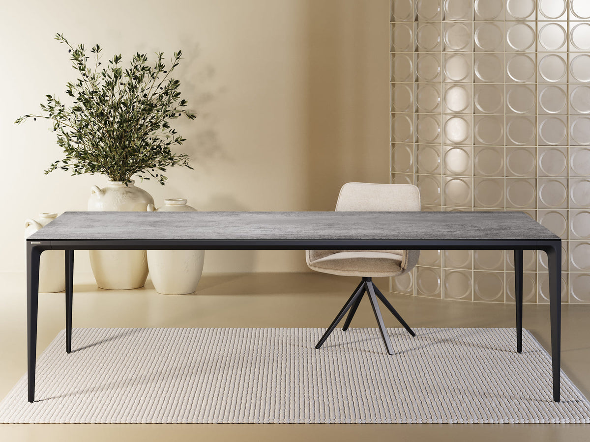 
Designer Esstisch „Valencia“ aus Keramik, verschiedene Grössen - Silver / 240 x 100 cm