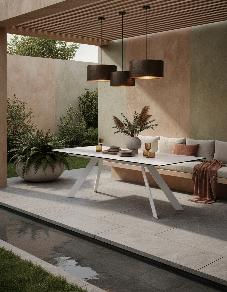
Table de jardin design extensible « Ontario Outdoor » en céramique - 150-230 x 100 cm