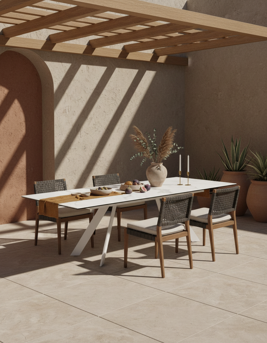 
Table de jardin design extensible « Ontario Outdoor » en céramique - 150-230 x 100 cm