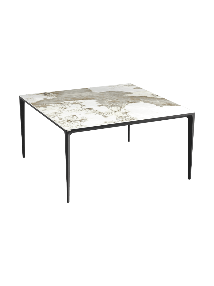 
Designer Esstisch „Valencia“ aus Keramik, verschiedene Grössen - Marmoroptik Weiss matt / 160 x 90 cm