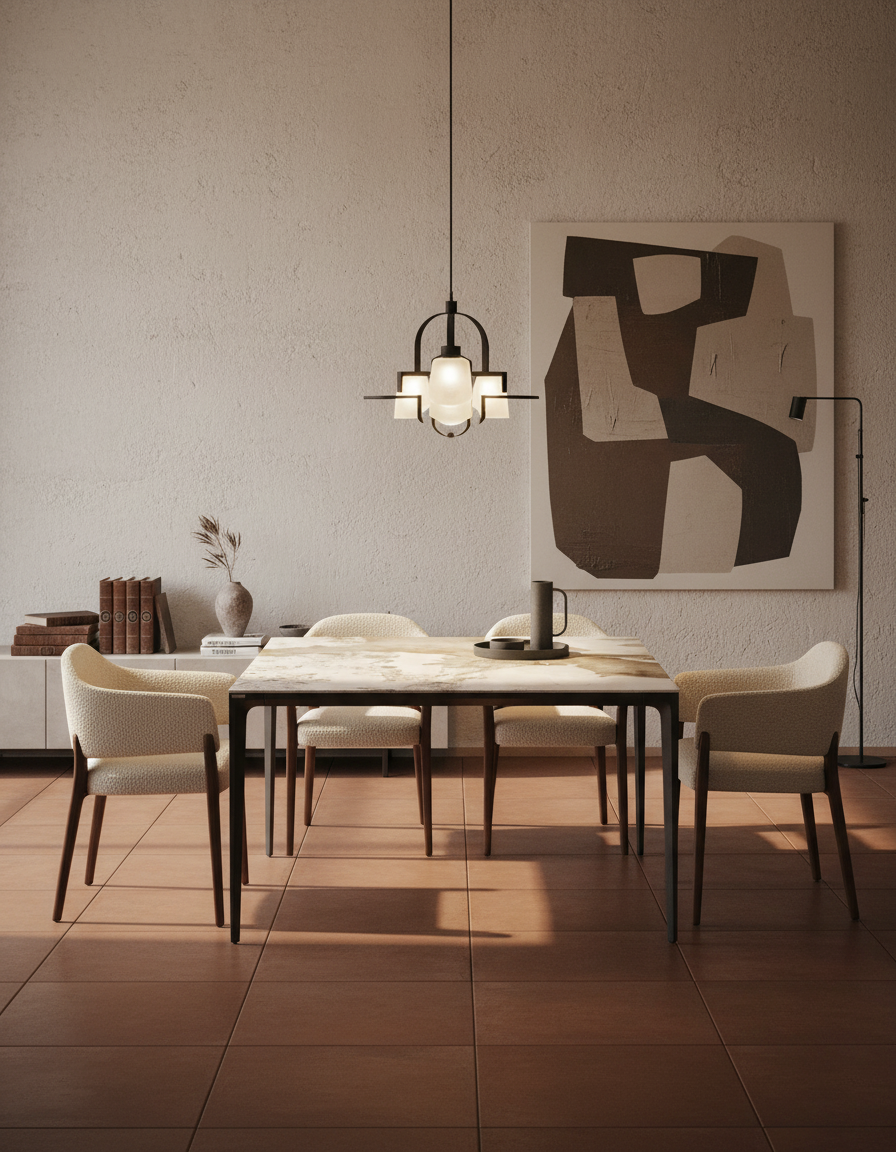 
Designer Esstisch „Valencia“ aus Keramik, verschiedene Grössen - Calcatta glänzend / 140 x 140 cm