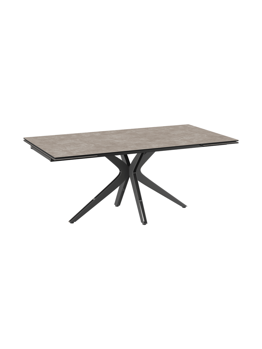 
Ausziehbarer Designer Esstisch „Influence“ aus Keramik, in verschiedenen Grössen - Zementgrau / 190-270 x 100 cm