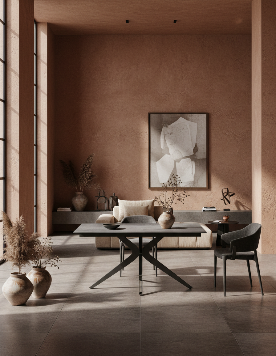 
Ausziehbarer Designer Esstisch „Influence“ aus Keramik, in verschiedenen Grössen - Silver / 190-270 x 100 cm