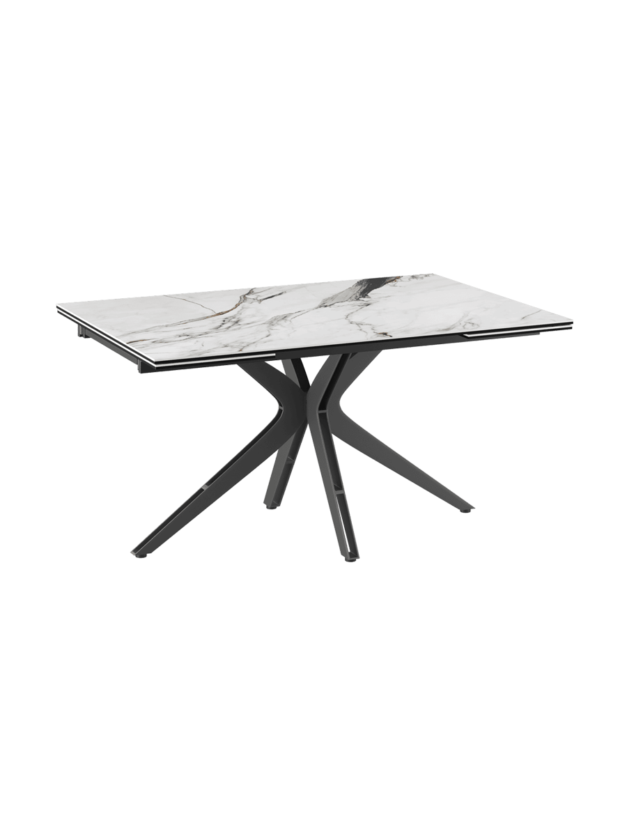 
Table à manger design extensible « Influence » en céramique, en plusieurs tailles - Fiorentino brillant / 150-230 x 100 cm