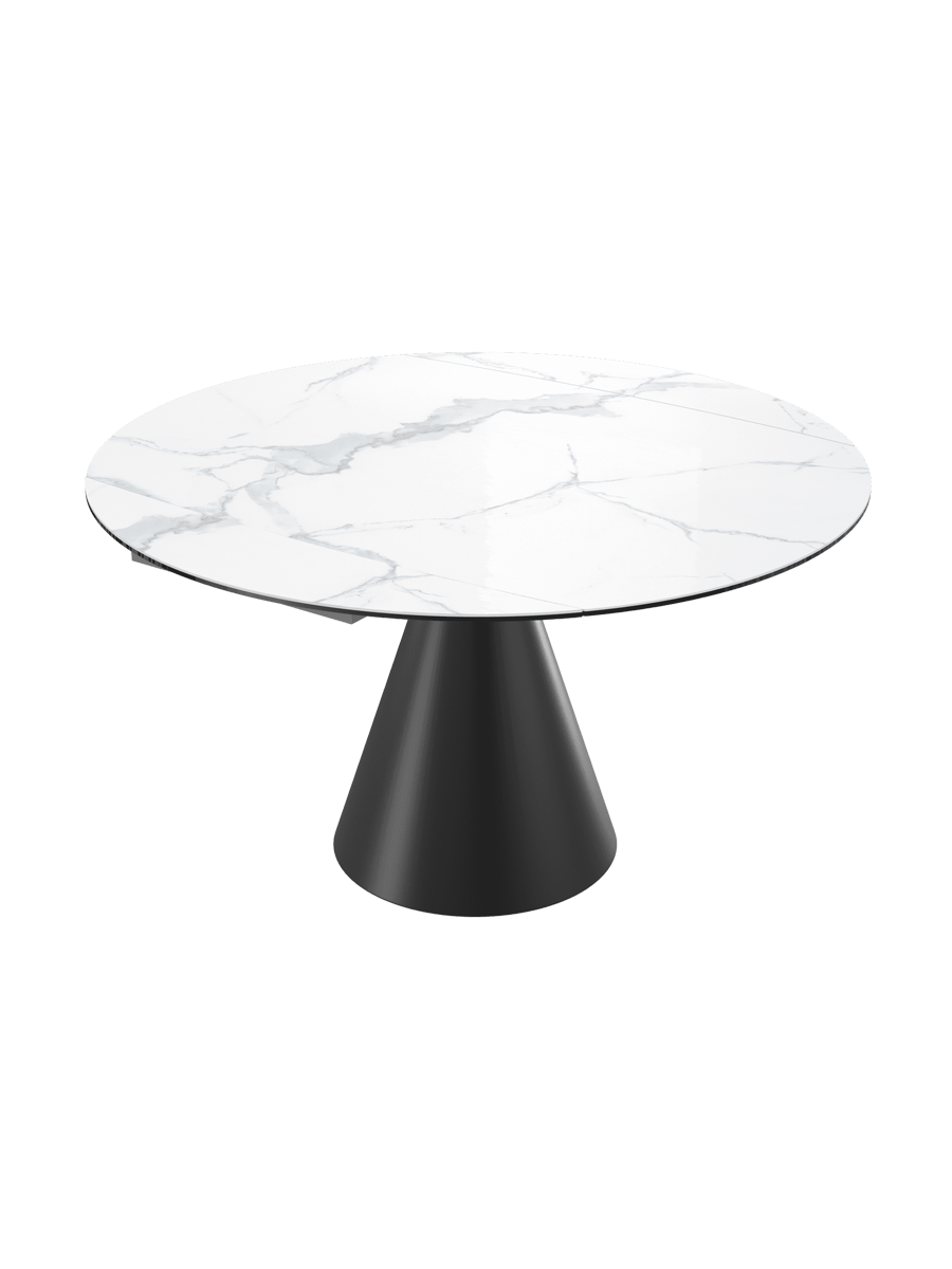 
Table à manger design extensible « New Icone », disponible en plusieurs dimensions - Titane / 95-135 x 135 cm