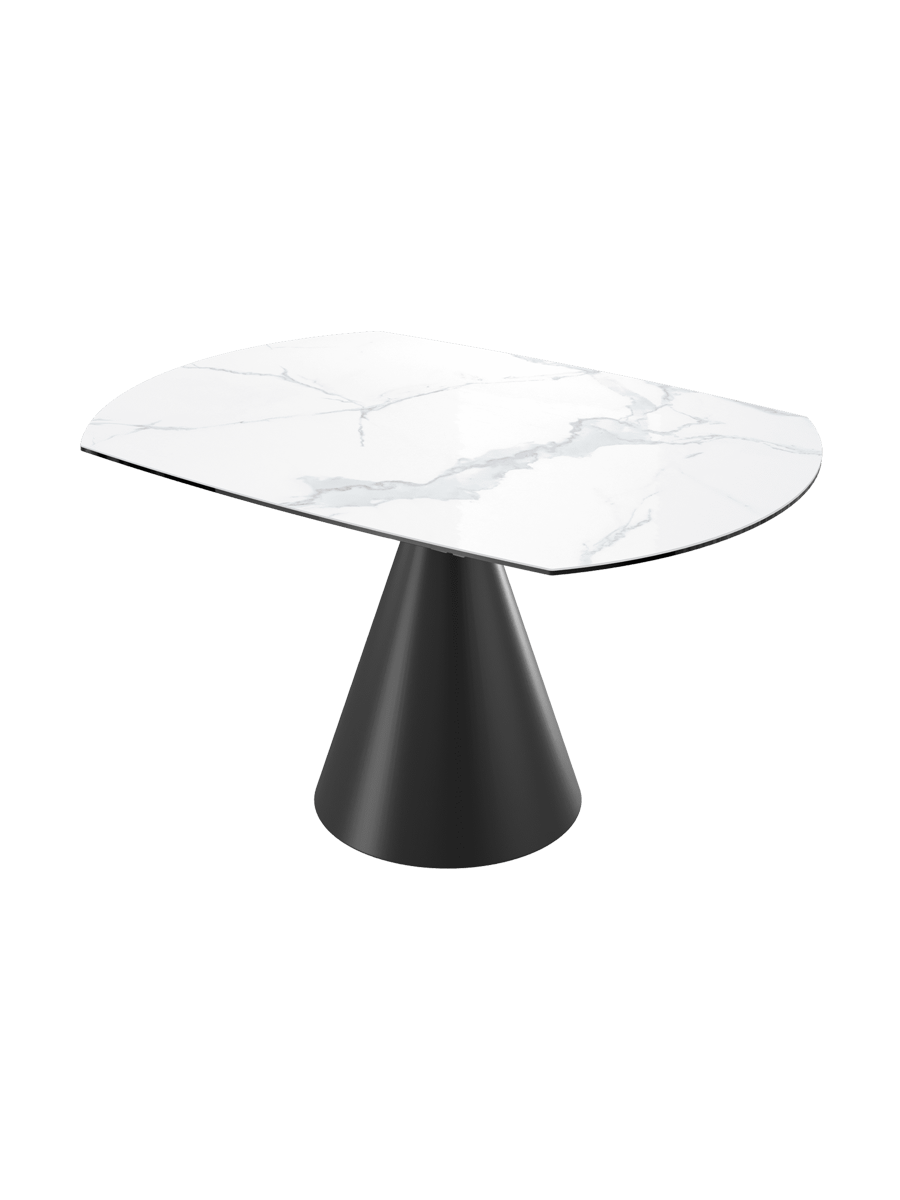 
Tavolo da pranzo allungabile di design «New Icone», in diverse dimensioni - Effetto marmo Bianco / 95-135 x 135 cm