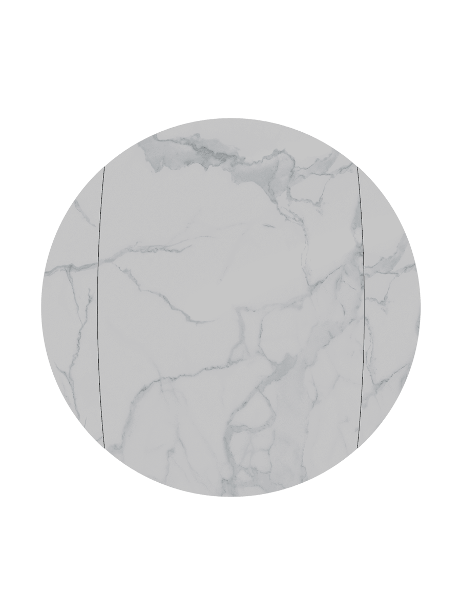 
Tavolo da pranzo allungabile di design «New Icone», in diverse dimensioni - Effetto marmo Bianco / 95-135 x 135 cm