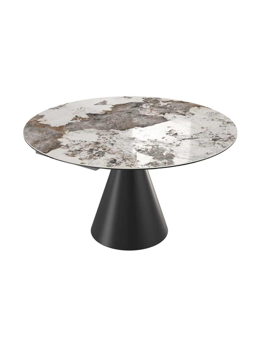 
Table à manger design extensible « New Icone », disponible en plusieurs dimensions - Titane / 95-135 x 135 cm