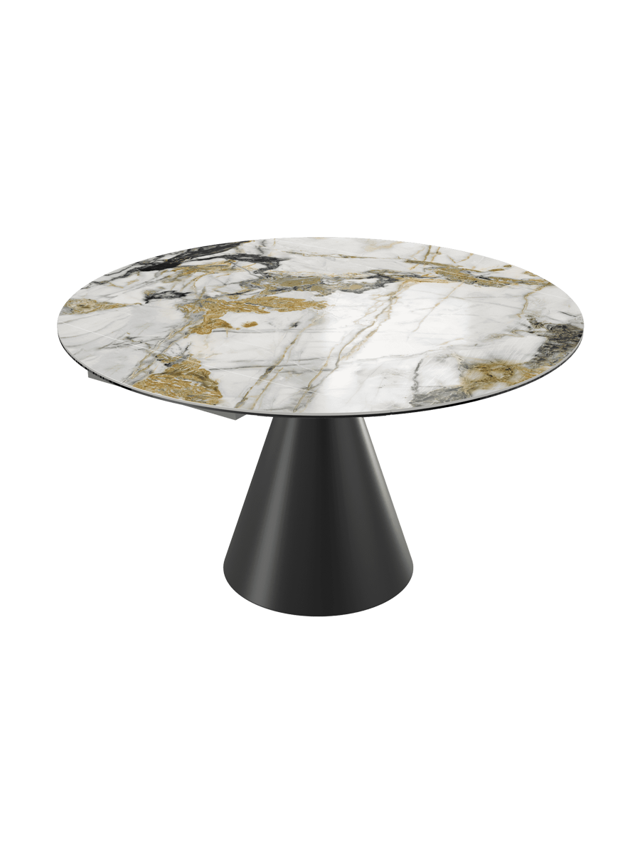 
Table à manger design extensible « New Icone », disponible en plusieurs dimensions - Titane / 95-135 x 135 cm