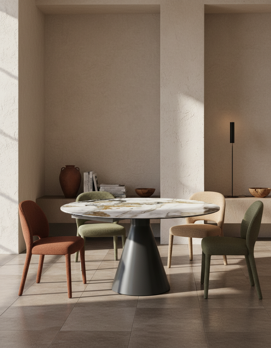 
Tavolo da pranzo allungabile di design «New Icone», in diverse dimensioni - Doro lucido / 95-135 x 135 cm