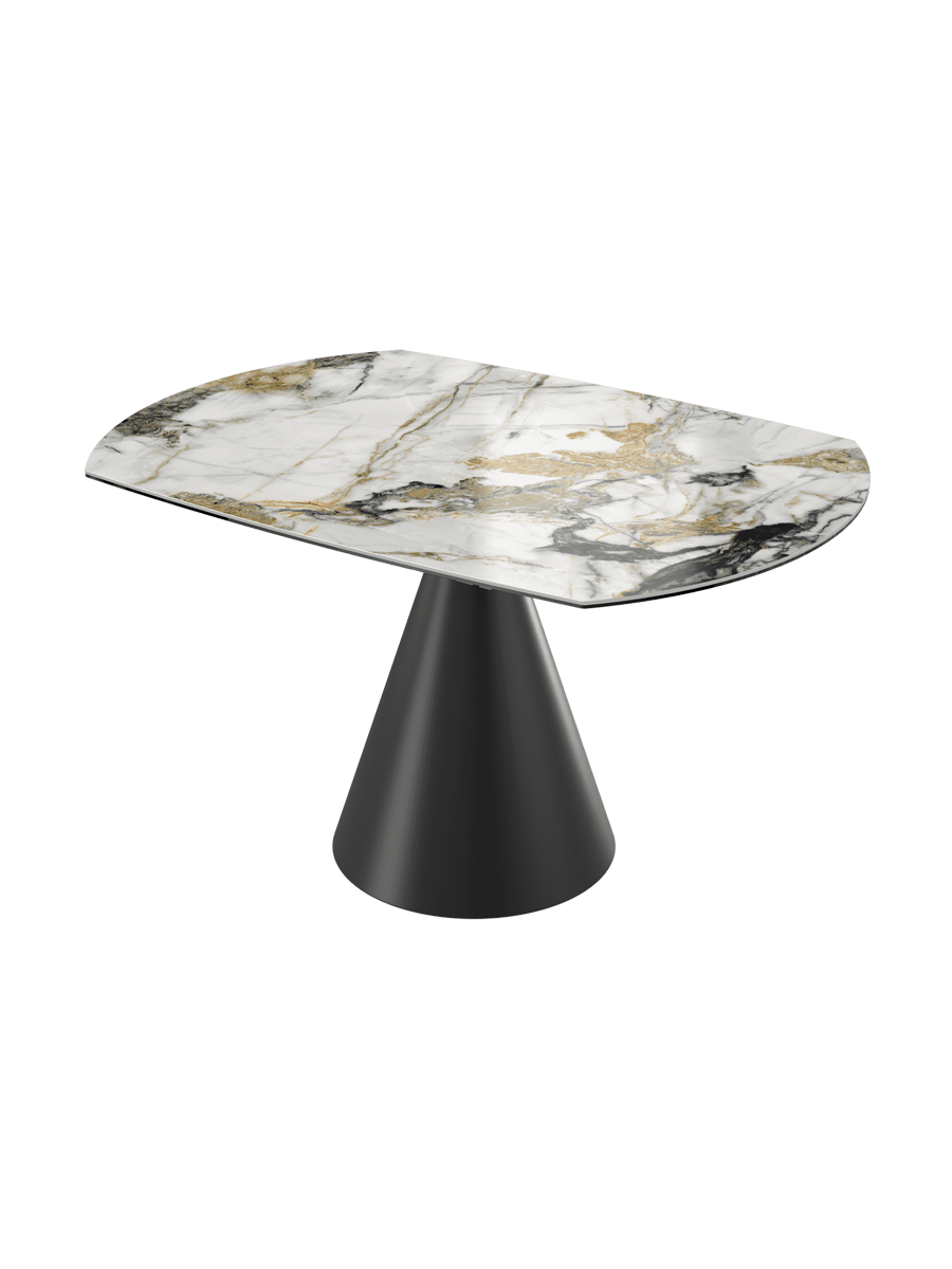 
Tavolo da pranzo allungabile di design «New Icone», in diverse dimensioni - Doro lucido / 95-135 x 135 cm