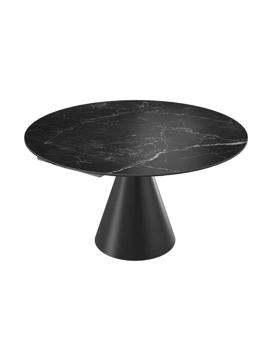 
Table à manger design extensible « New Icone », disponible en plusieurs dimensions - Titane / 95-135 x 135 cm