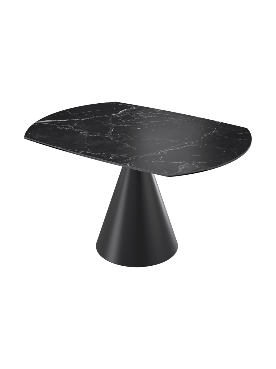 
Tavolo da pranzo allungabile di design «New Icone», in diverse dimensioni - Marquina opaco / 95-135 x 135 cm