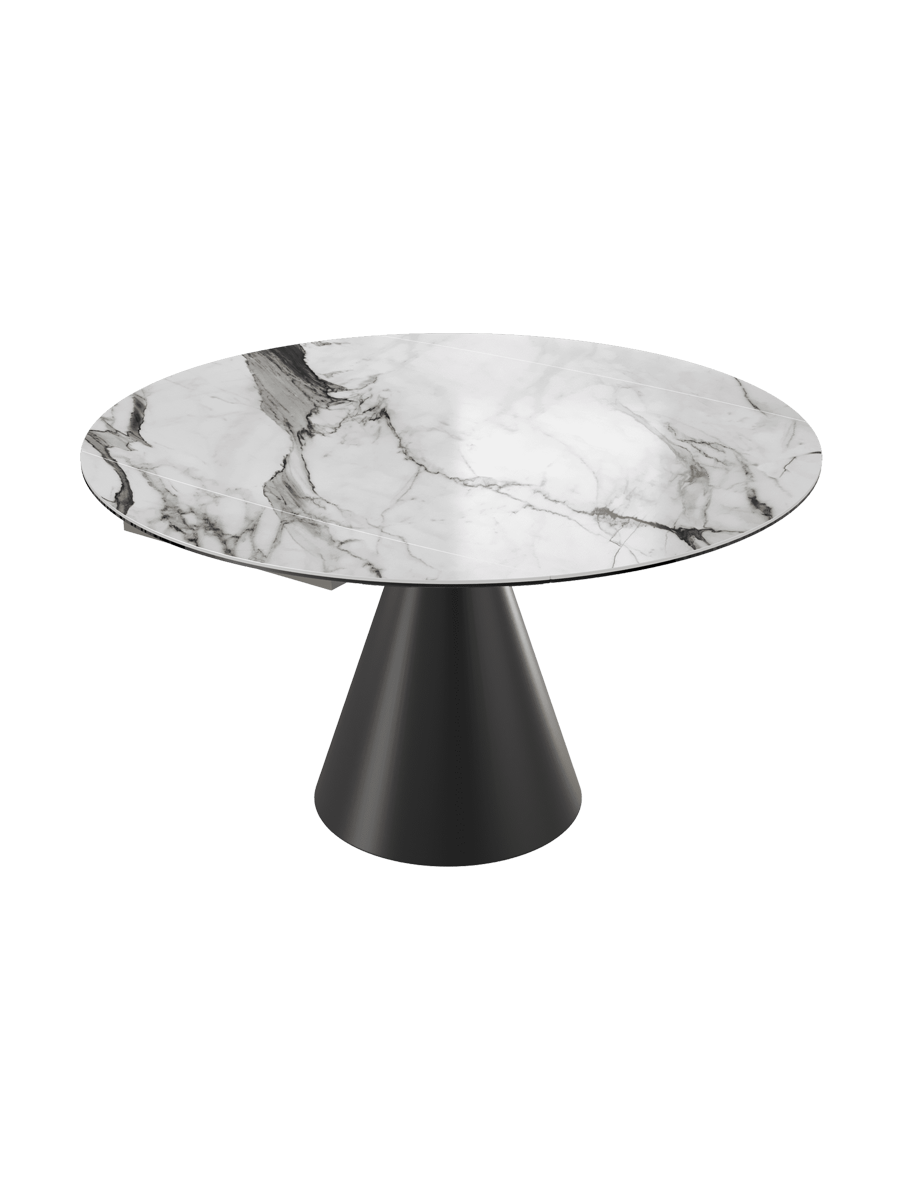 
Table à manger design extensible « New Icone », disponible en plusieurs dimensions - Titane / 95-135 x 135 cm