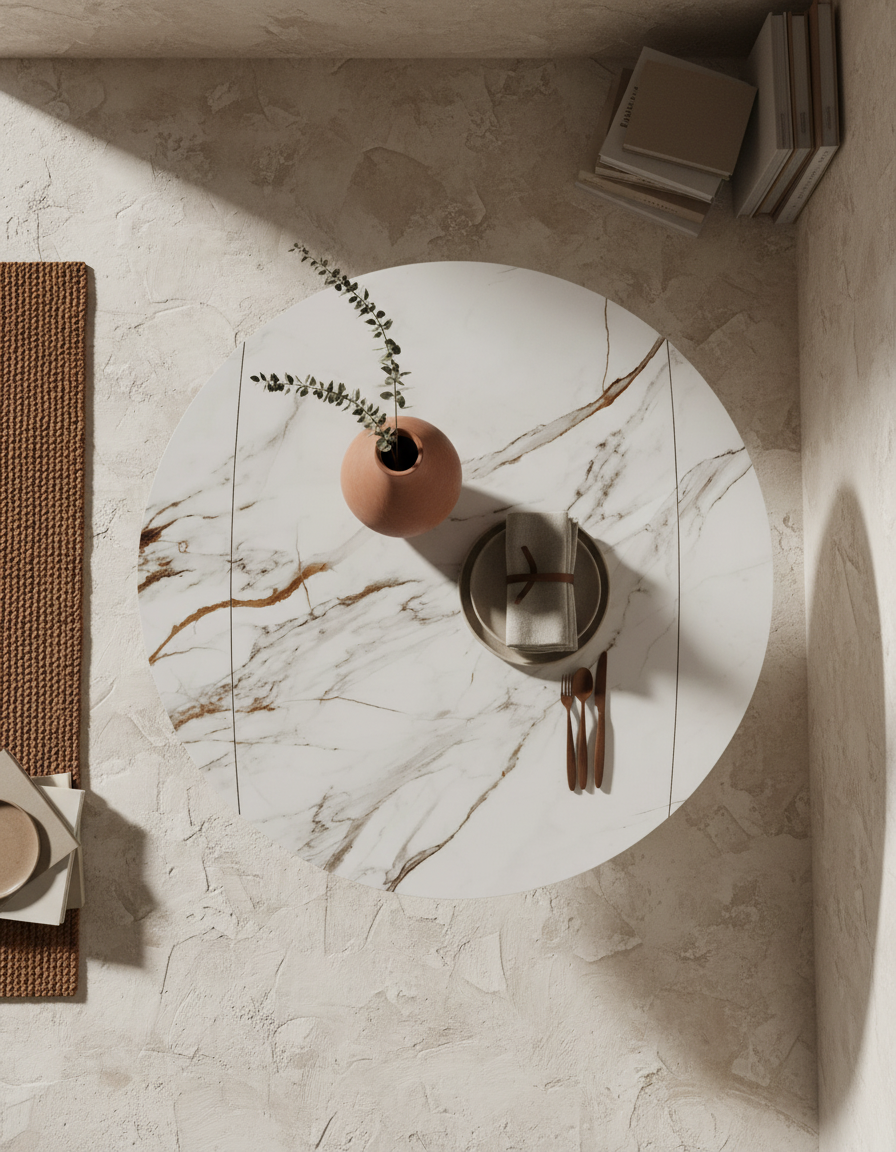 
Tavolo da pranzo allungabile di design «New Icone», in diverse dimensioni - Fiorentino lucido / 95-135 x 135 cm