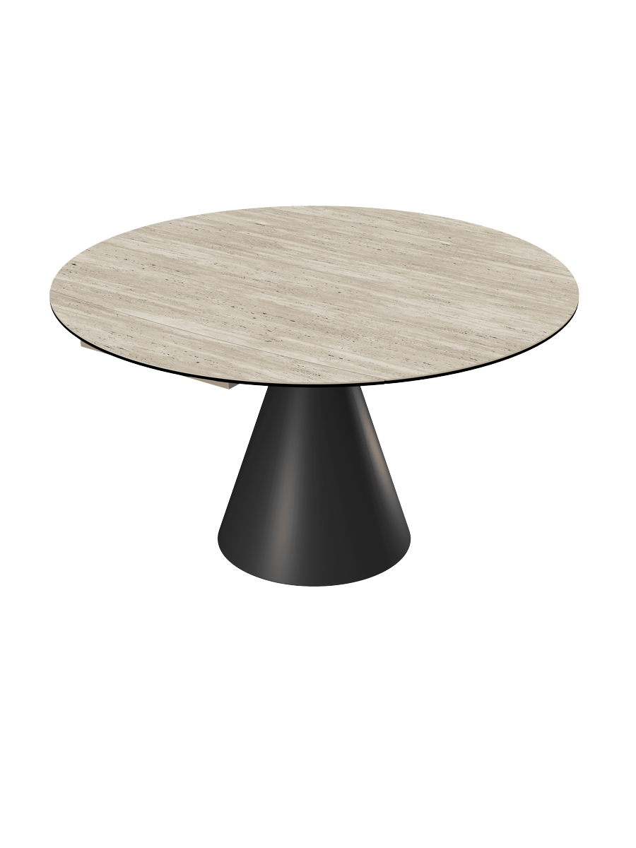 
Table à manger design extensible « New Icone », disponible en plusieurs dimensions - Titane / 95-135 x 135 cm