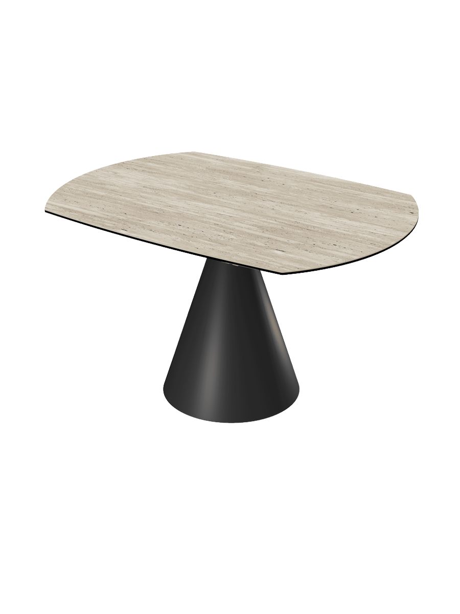 
Tavolo da pranzo allungabile di design «New Icone», in diverse dimensioni - Travertino / 95-135 x 135 cm