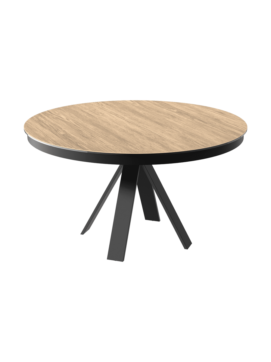 
Tavolo da pranzo allungabile di design «Chanterelle» 130-180 x 130 cm - Rovere chiaro