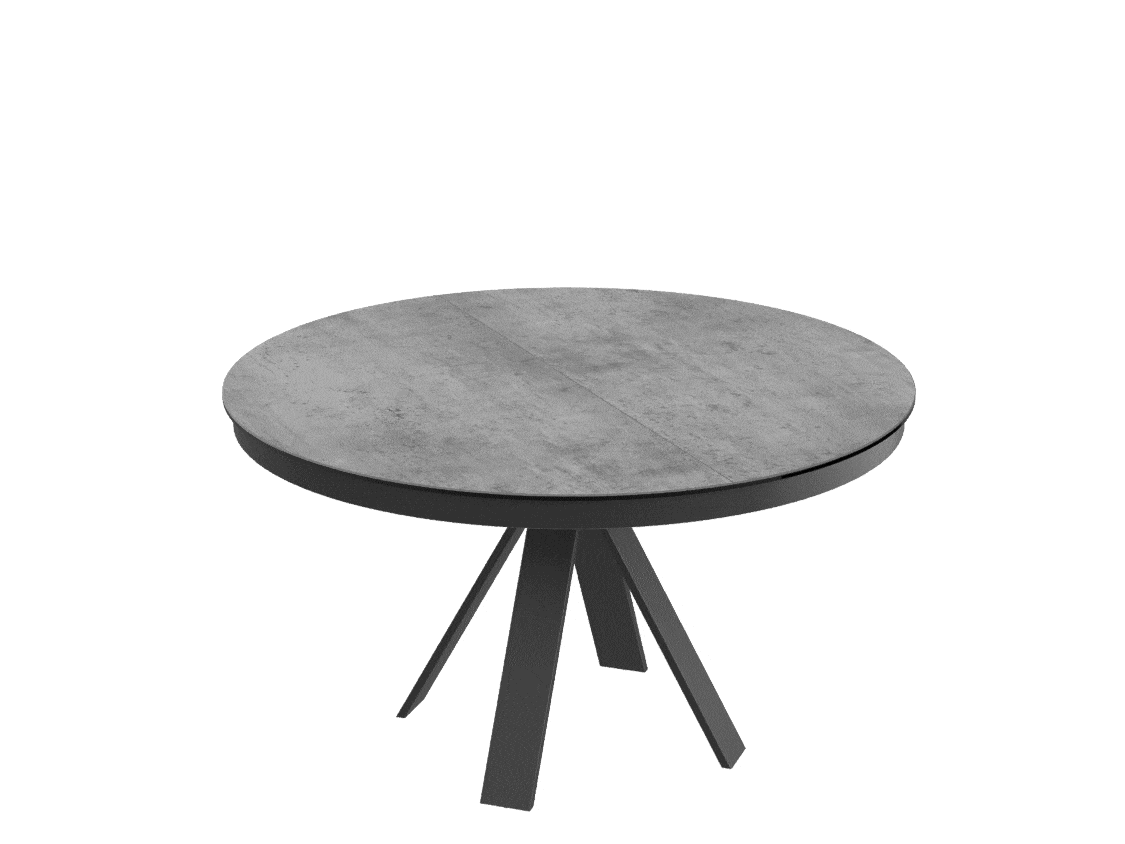 
Tavolo da pranzo allungabile di design «Chanterelle» 130-180 x 130 cm - Argento