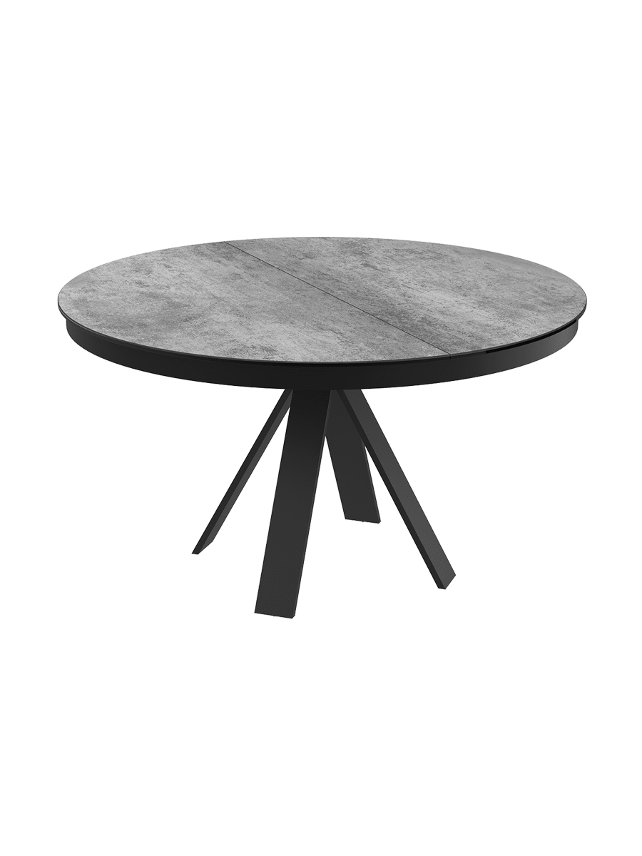 
Tavolo da pranzo allungabile di design «Chanterelle» 130-180 x 130 cm - Argento