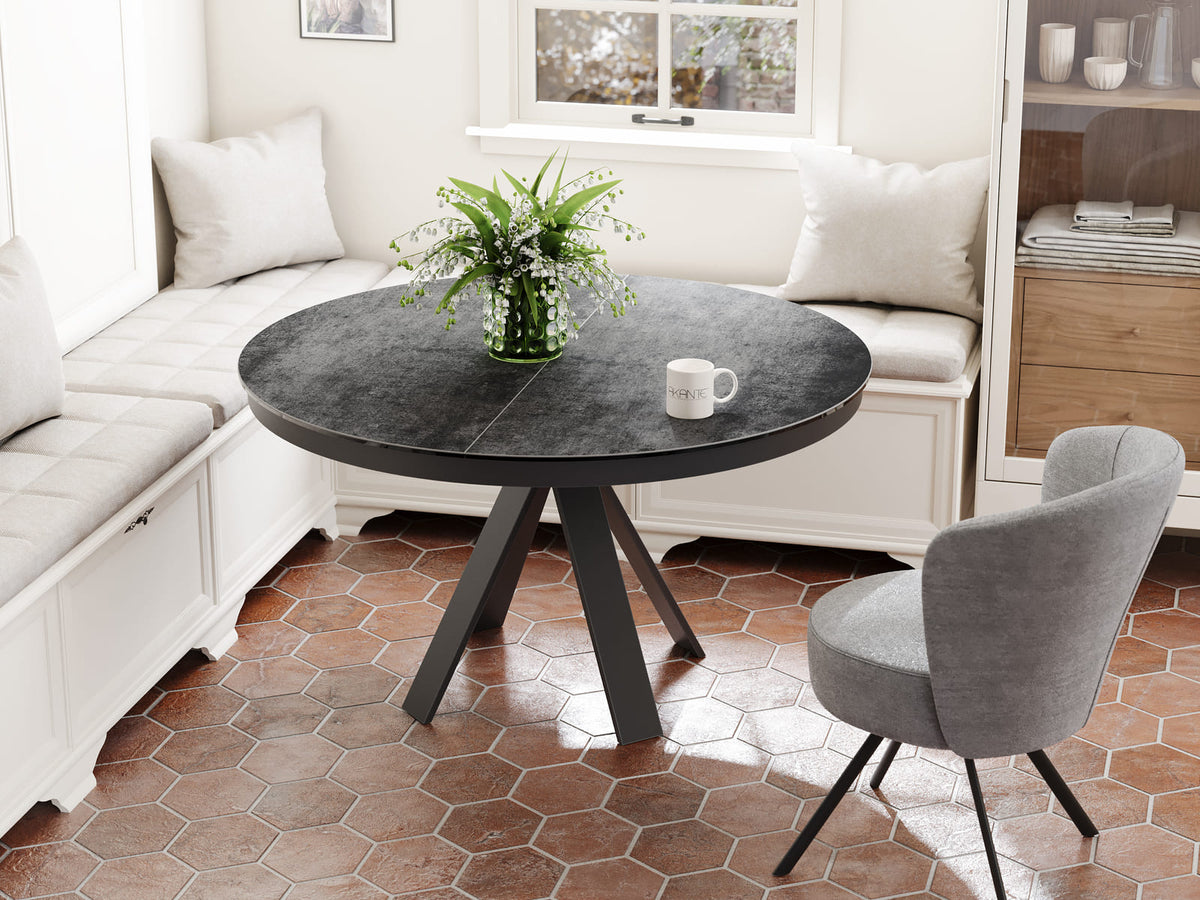 
Tavolo da pranzo allungabile di design «Chanterelle» 130-180 x 130 cm - Titano