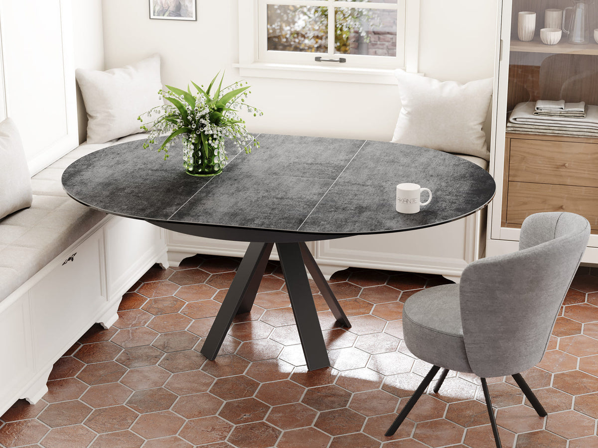 
Tavolo da pranzo allungabile di design «Chanterelle» 130-180 x 130 cm - Titano