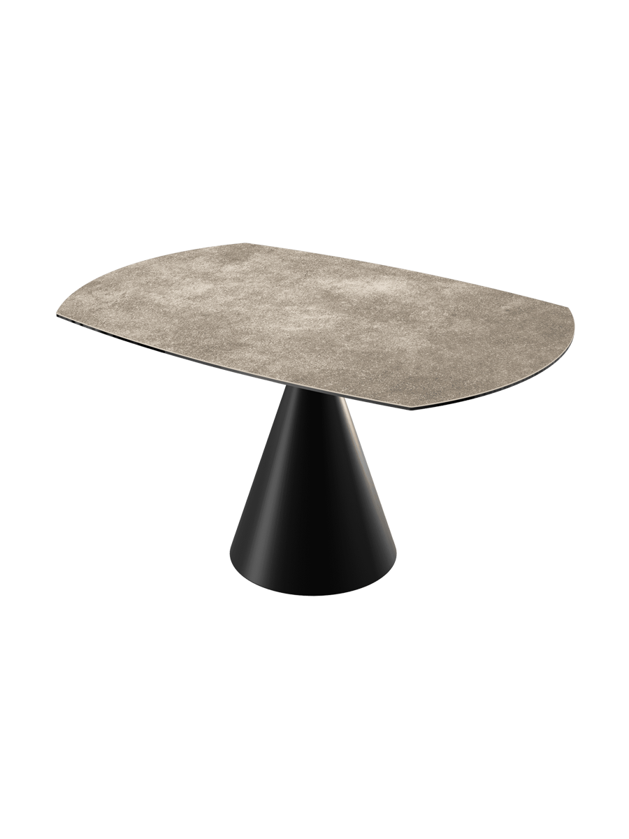 
Tavolo da pranzo allungabile di design «New Icone», in diverse dimensioni - Grigio cemento / 100-150 x 150 cm