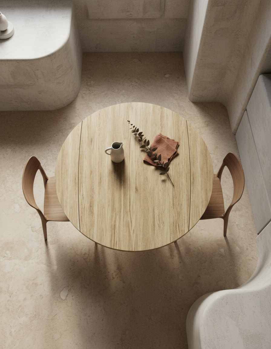 
Tavolo da pranzo allungabile di design «New Icone», in diverse dimensioni - Rovere chiaro / 100-150 x 150 cm