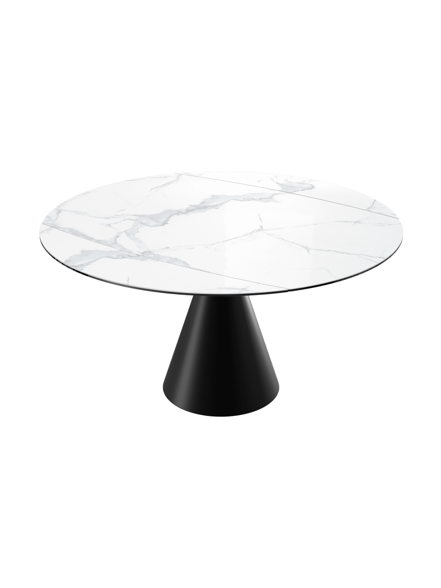 
Table à manger design extensible « New Icone », disponible en plusieurs dimensions - Titane / 95-135 x 135 cm
