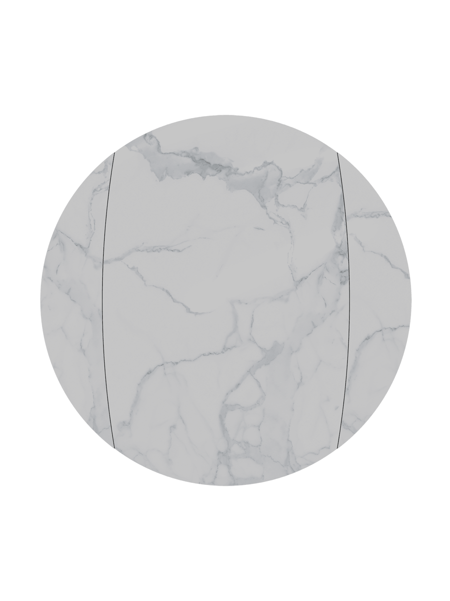 
Tavolo da pranzo allungabile di design «New Icone», in diverse dimensioni - Effetto marmo Bianco / 100-150 x 150 cm