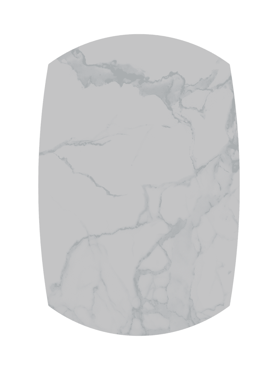 
Tavolo da pranzo allungabile di design «New Icone», in diverse dimensioni - Effetto marmo Bianco / 100-150 x 150 cm