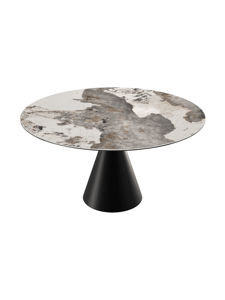 
Table à manger design extensible « New Icone », disponible en plusieurs dimensions - Titane / 95-135 x 135 cm