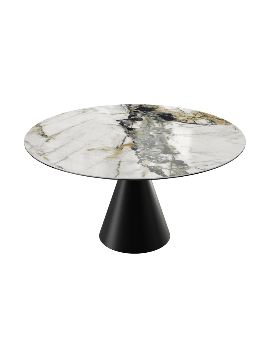 
Table à manger design extensible « New Icone », disponible en plusieurs dimensions - Titane / 95-135 x 135 cm