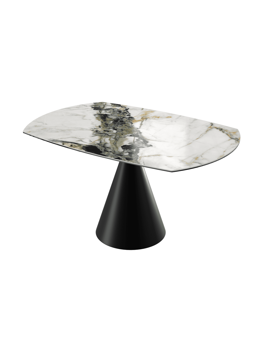 
Tavolo da pranzo allungabile di design «New Icone», in diverse dimensioni - Doro lucido / 100-150 x 150 cm