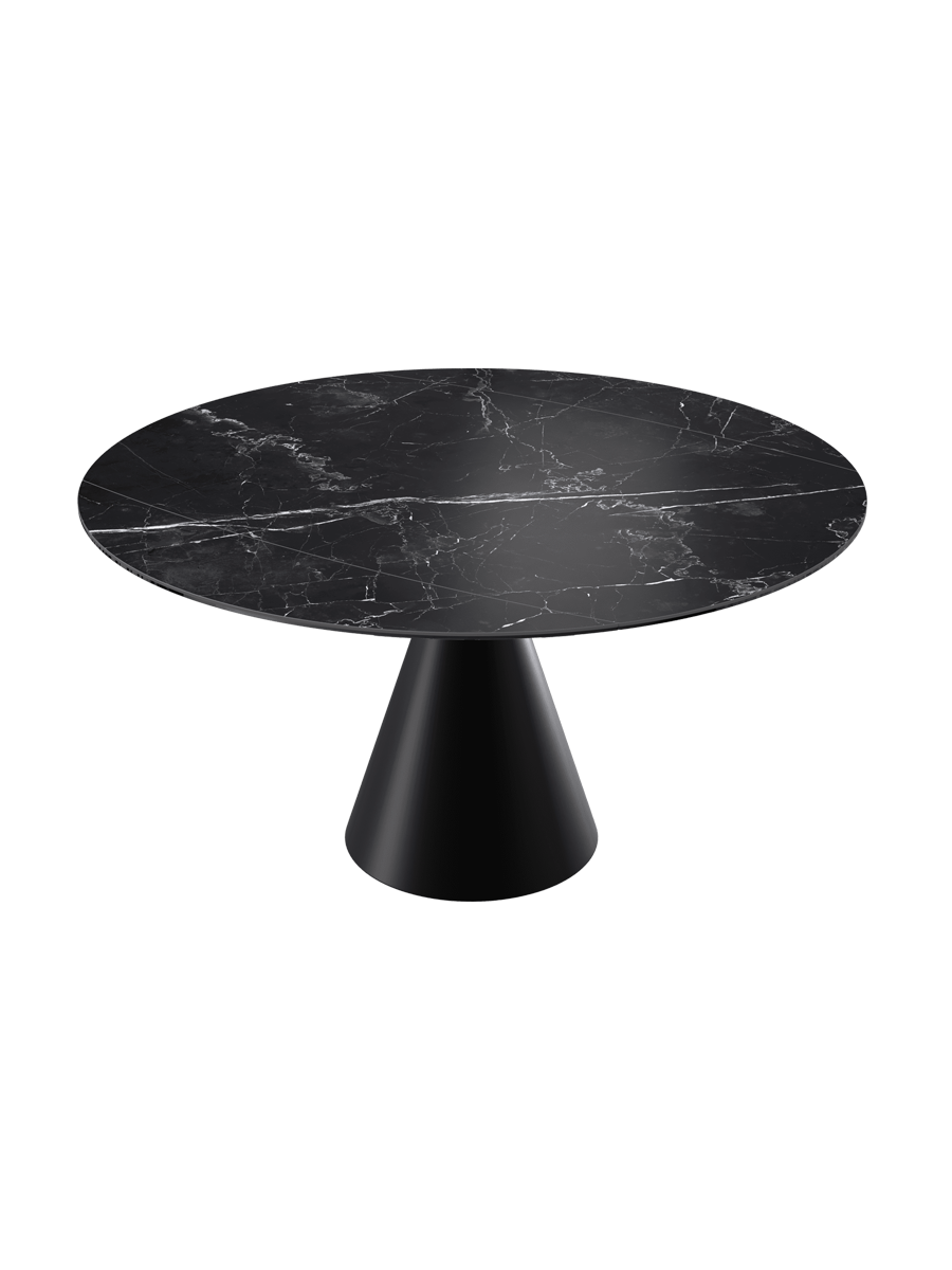 
Table à manger design extensible « New Icone », disponible en plusieurs dimensions - Titane / 95-135 x 135 cm