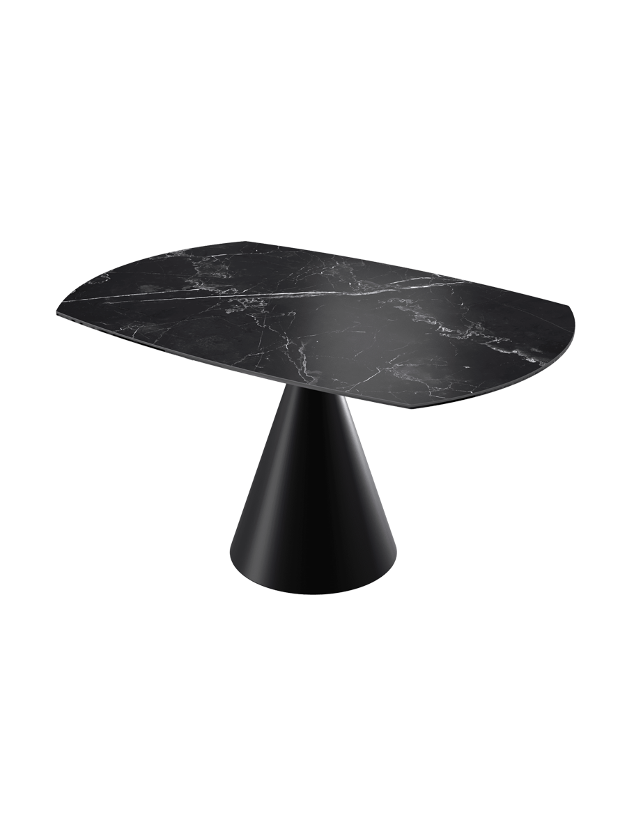 
Tavolo da pranzo allungabile di design «New Icone», in diverse dimensioni - Marquina opaco / 100-150 x 150 cm
