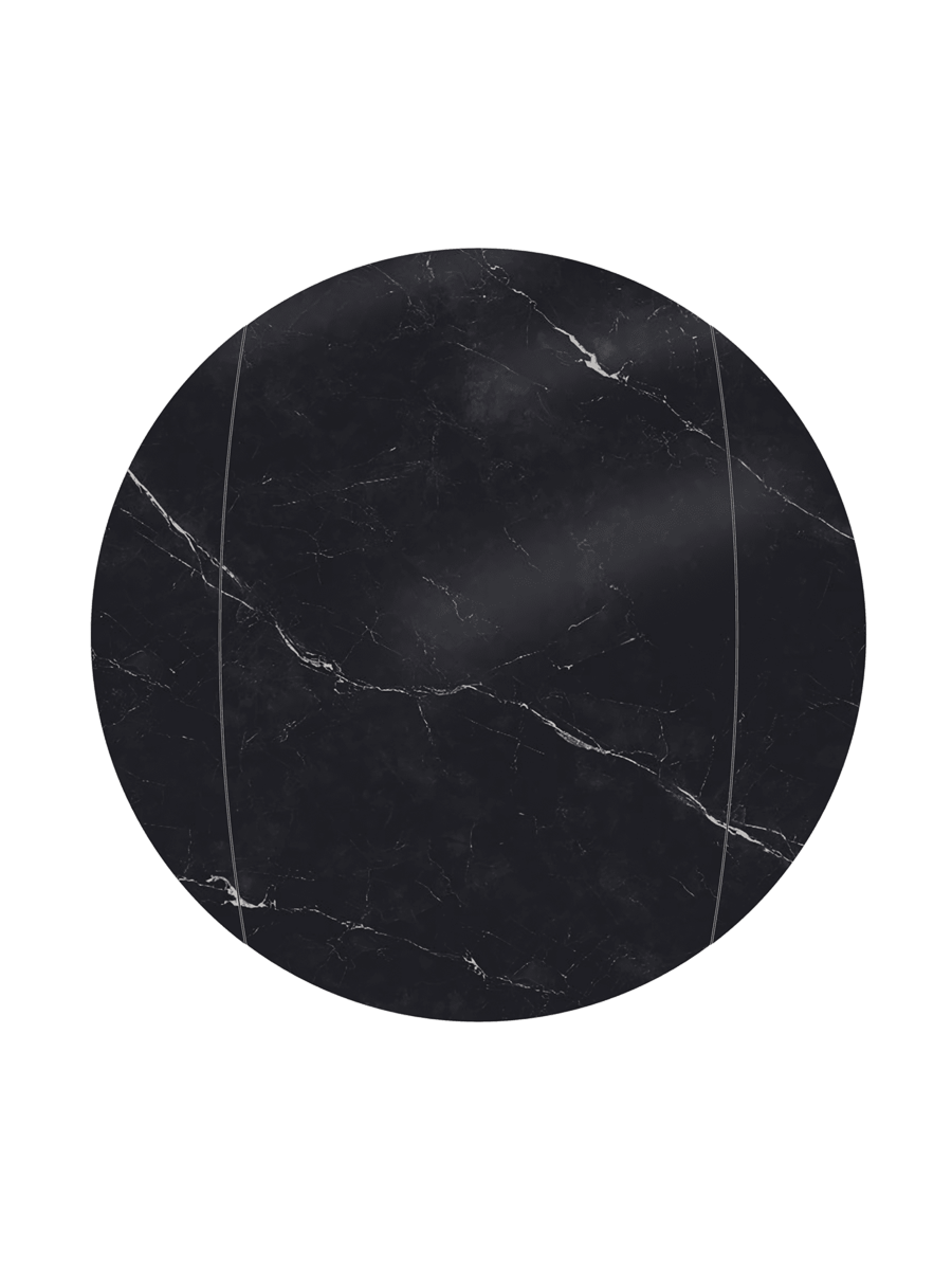 
Tavolo da pranzo allungabile di design «New Icone», in diverse dimensioni - Marquina opaco / 100-150 x 150 cm