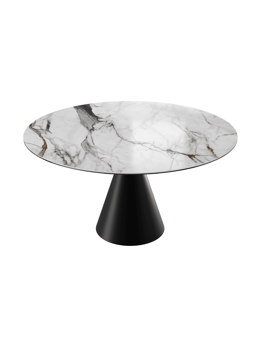
Table à manger design extensible « New Icone », disponible en plusieurs dimensions - Titane / 95-135 x 135 cm