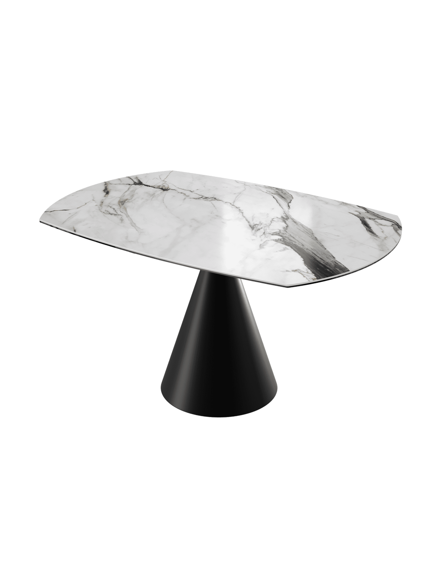 
Tavolo da pranzo allungabile di design «New Icone», in diverse dimensioni - Fiorentino lucido / 100-150 x 150 cm