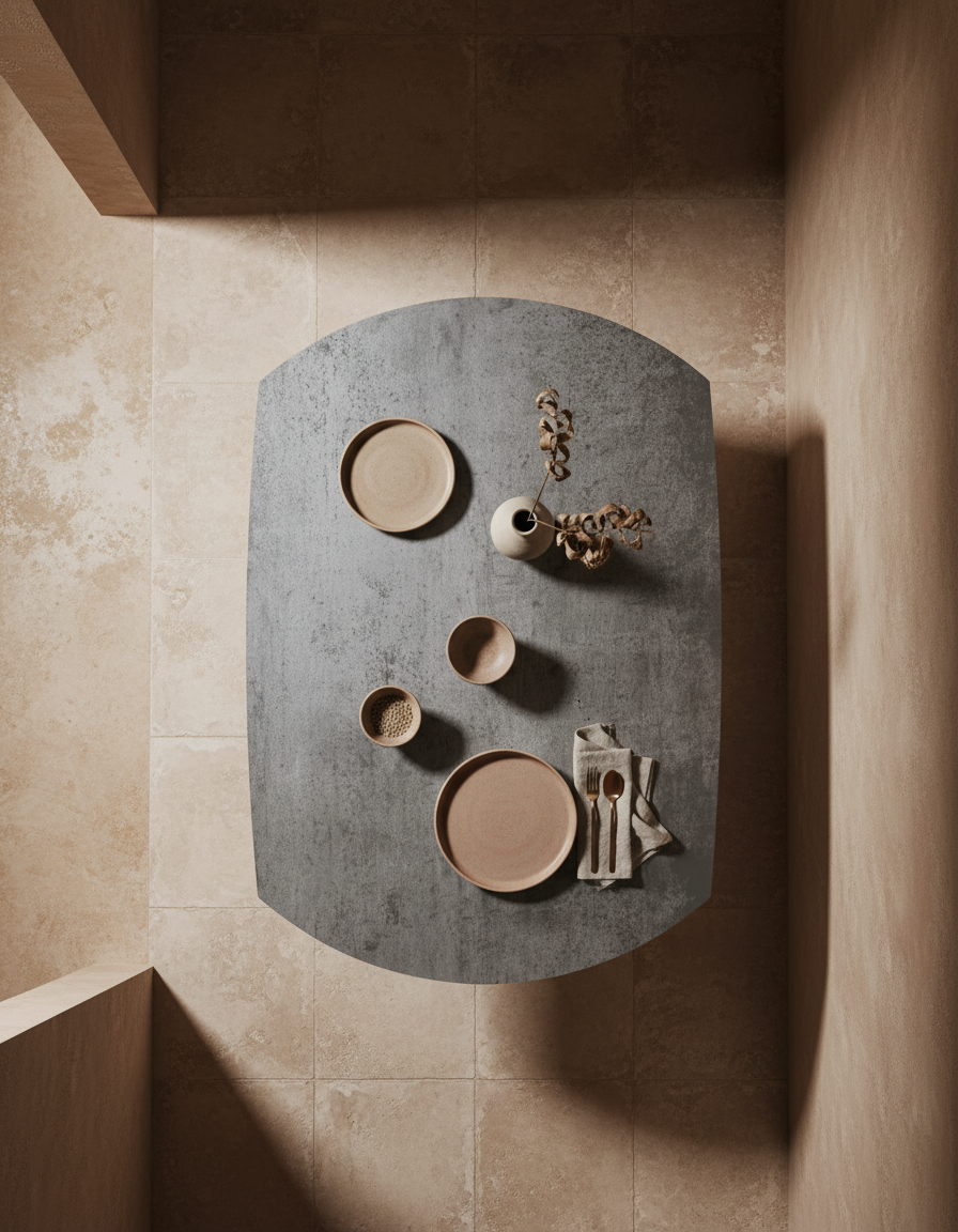 
Tavolo da pranzo allungabile di design «New Icone», in diverse dimensioni - Argento / 100-150 x 150 cm