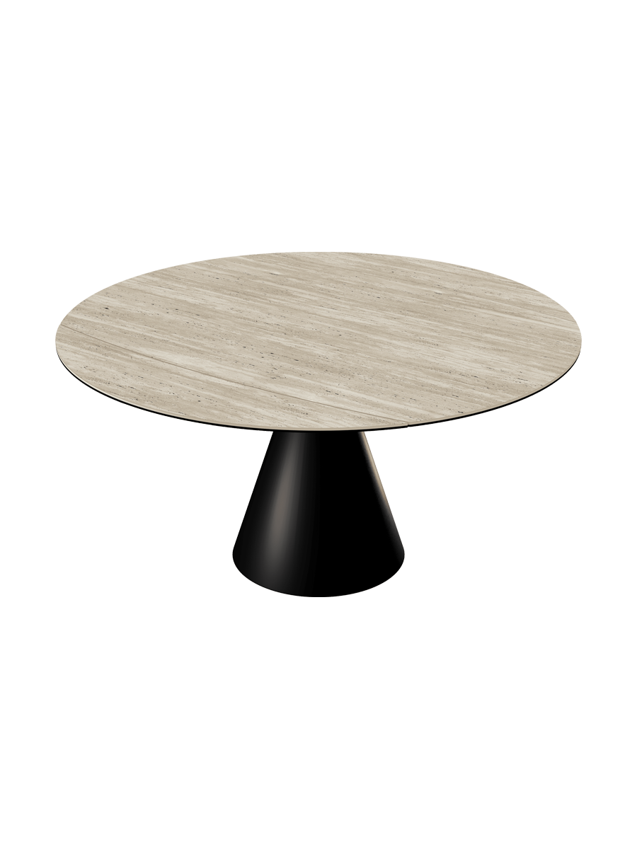 
Table à manger design extensible « New Icone », disponible en plusieurs dimensions - Titane / 95-135 x 135 cm