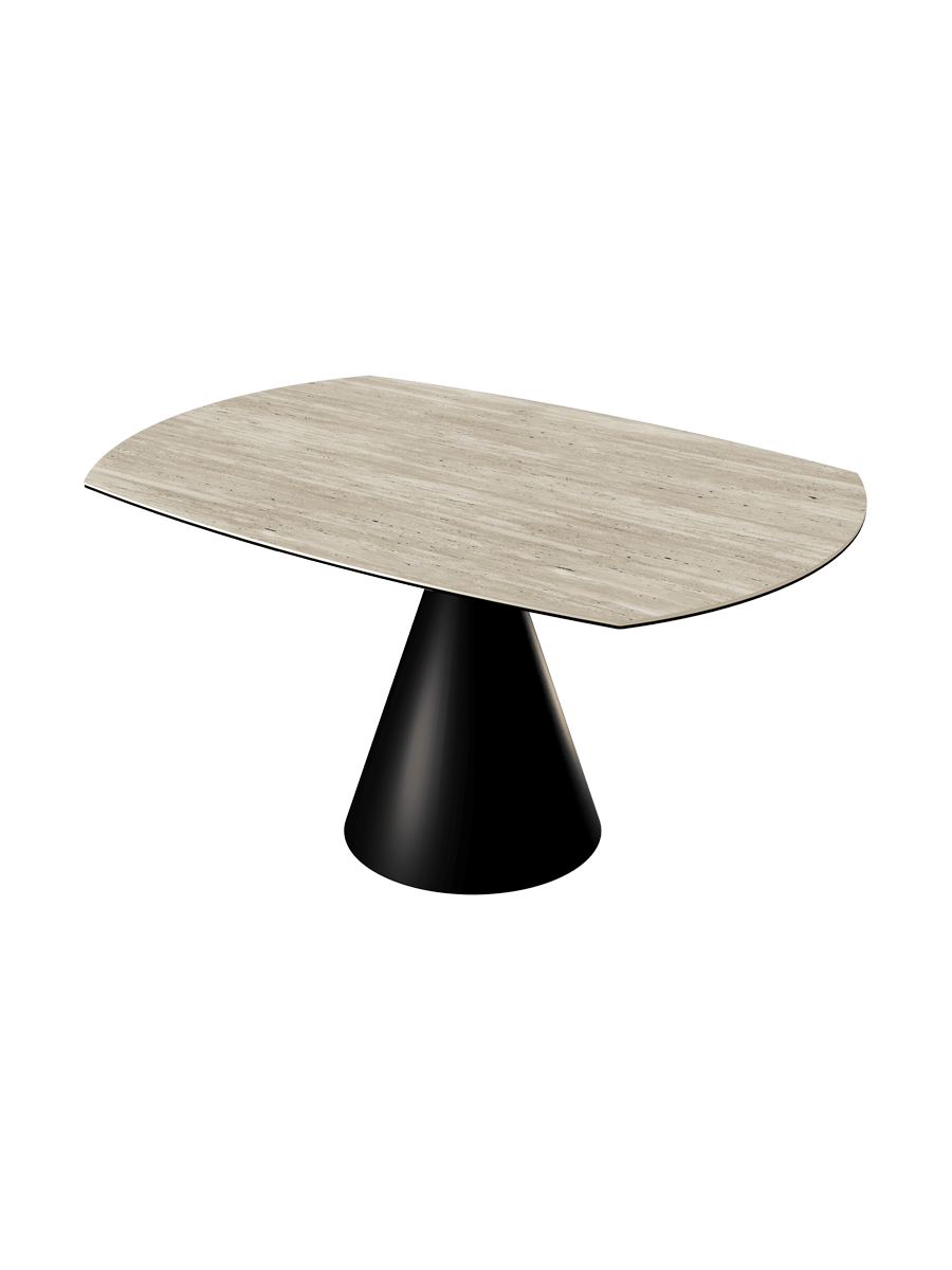
Tavolo da pranzo allungabile di design «New Icone», in diverse dimensioni - Travertino / 100-150 x 150 cm