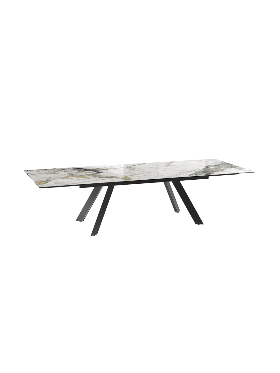 
Ausziehbarer Designer Esstisch „Grande Ontario“ 200-300 x 120 cm - Marmoroptik Doro